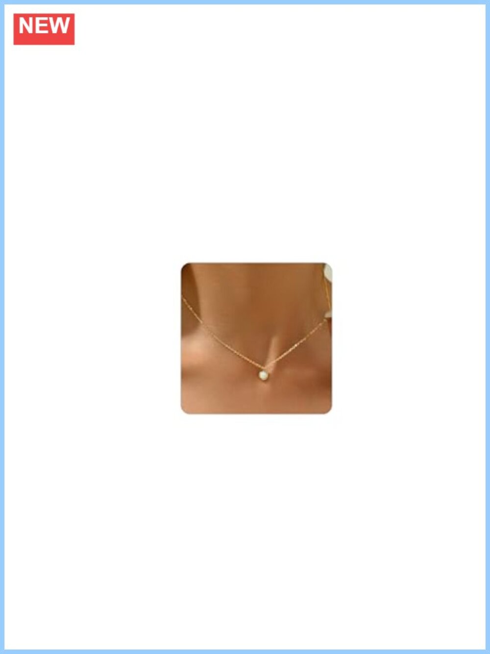 18K Gold Plated Opal Pendant Necklace 15.7in Adjustable Gift